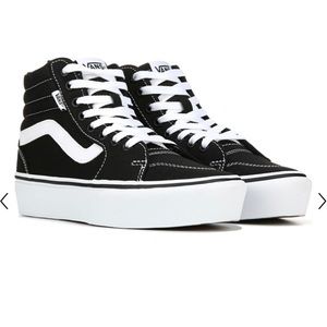 Platform high top vans size 8